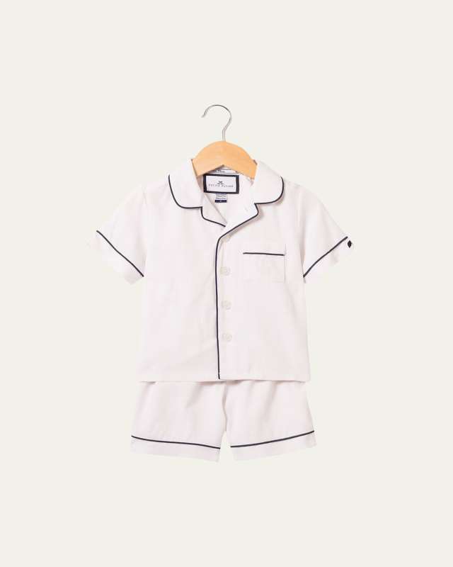Kid's Classic Pajama Set w/ Contrast Piping, Size 6M-14